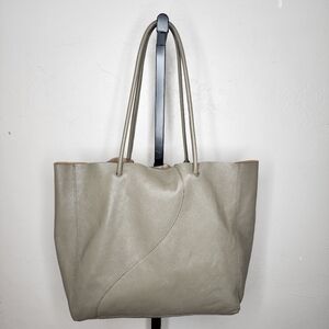 Lucky Brand Large Leather Shopper Tote Hobo Bag